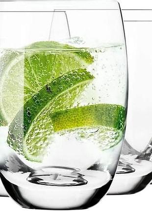 Стаканы хрустальные krosno highball для воды/сока | набор из 6 штук | 360 мл | элитная коллекция | идеально подходит для дома, р