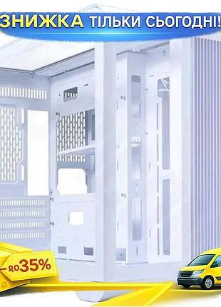 Ku корпус 1stplayer rt6 universal fit white midi tower для micro atx mini itx с боковой панелью из сте uni2l_k