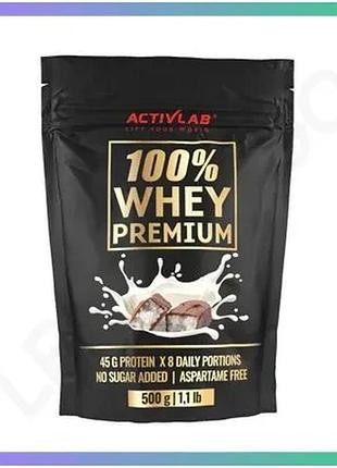 Протеїн activlab 100% whey premium 500 грам шоколад-кокос для набору м'язової маси та відновлення sku_fitsh_cn12253-11
