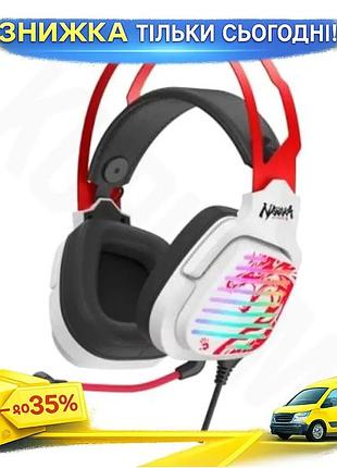 Ku наушники bloody usb universal fit накладные геймерские с 7.1 звуком rgb подсветки и микрофоном uni2l_k