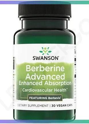 Берберин swanson berberine advanced 30 вегакапсул для підтримки метаболізму та серцево-судинної систем sku_fitsh_cn20515-1