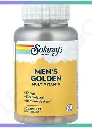 Мужской мультивитаминный комплекс solaray men's golden multivitamin 90 капсул для взрослых мужчин вита sku_fitsh_cn20299-1