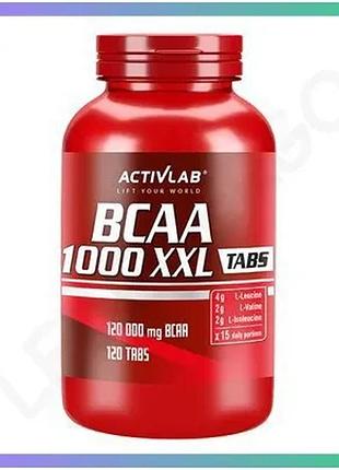 Амінокислота bcaa activlab bcaa 1000 xxl 120 таблеток для набору м'язової маси підвищення витривалості sku_fitsh_cn3067