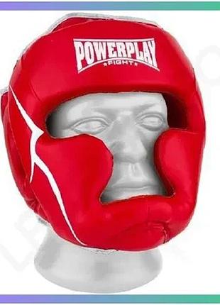 Боксерський тренувальний шолом power play 3100 pu червоний xs для спарингів та тренувань захист голови sku_fitsh_cn11851-1