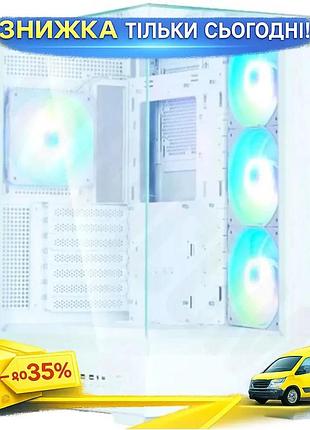 Ku корпус zalman p40 universal fit prism plus white midi tower для atx micro atx mini itx з загартован uni2l_k