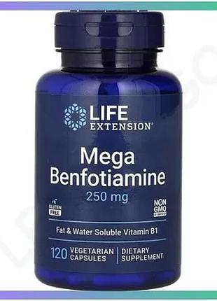 Бенфотіамін life extension mega benfotiamine 250 мг 120 вегакапсул для підтримки рівня цукру в крові sku_fitsh_cn16558