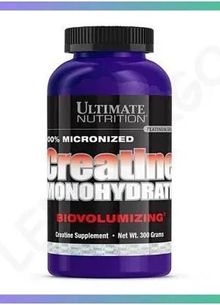 Креатин ultimate nutrition моногідрат 300 г для набору м'язової маси підвищення витривалості енергетич sku_fitsh_cn842