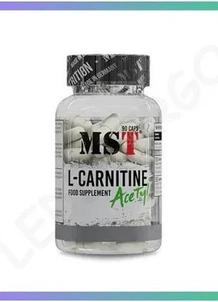 Жироспалювач mst nutrition l-carnitine acetyl 90 капсул l-карнітин для зниження ваги енергетичний мета sku_fitsh_cn3508