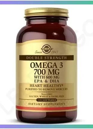 Жирные кислоты solgar omega 3 700 мг двойной силы 120 капсул для сердца и общего оздоровления sku_fitsh_cn4875