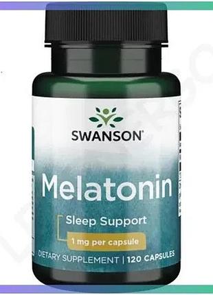 Натуральна добавка swanson melatonin 3 мг 120 капсул для поліпшення сну і нервової системи sku_fitsh_cn7256