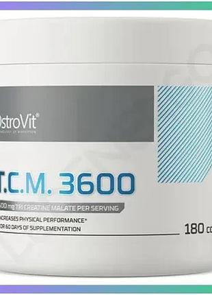 Креатин ostrovit tri creatine malate 1200 180 капсул для набору м'язової маси та підвищення витривалос sku_fitsh_cn7780