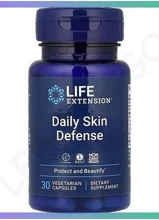 Комплекс для шкіри life extension daily skin defense 30 вегакапсул для здоров'я шкіри і краси волосся sku_fitsh_cn17289