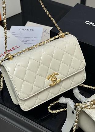 Chanel mini flap bag milk 2