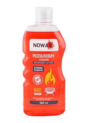 Розпалювач гелевий nowax 500мл з вишневим ароматом для вугілля та дерева для мангалу гриля багаття ku-22