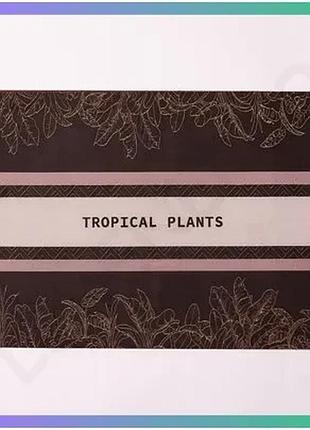 Килимок диатомитовий tropical plants 30х40 см для сушіння посуду протиковзкий килимок для кухні sku_hp-42-199