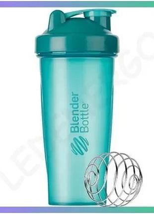 Шейкер blenderbottle classic loop 820 мл голубой для протеиновых коктейлей спортивный шейкер sku_fitsh_cn4012