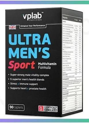 Витамины и минералы vplab ultra mens sport multivitamin 90 каплет для мужчин спортивные добавки для зд sku_fitsh_cn1428