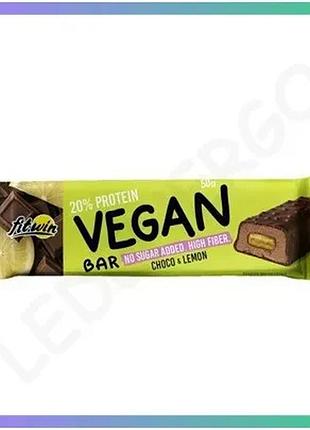 Веганский батончик fitwin vegan bar 50 г шоколад-лимон без сахара для веганов и вегетарианцев sku_fitsh_cn17189