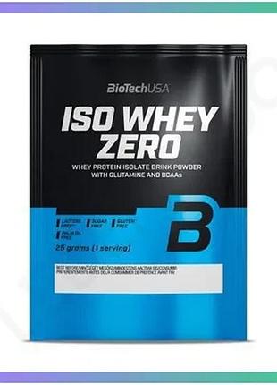 Сывороточный изолят biotech iso whey zero 25 грамм ваниль белковый порошок для набора мышечной массы sku_fitsh_cn198-2