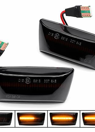 Динамичные led повторители поворотов opel astra h, zafira b, corsa d, insignia a, meriva (комплект 2-шт)