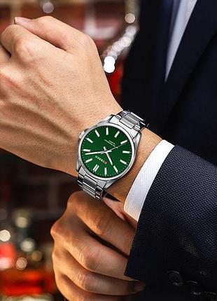 Curren 9090 silver-green 3