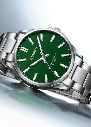 Curren 9090 silver-green 4