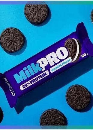 Протеїновий батончик sporter milkpro 29% 60 г для активних людей смачне печиво з високим вмістом білка sku_fitsh_cn15833-1