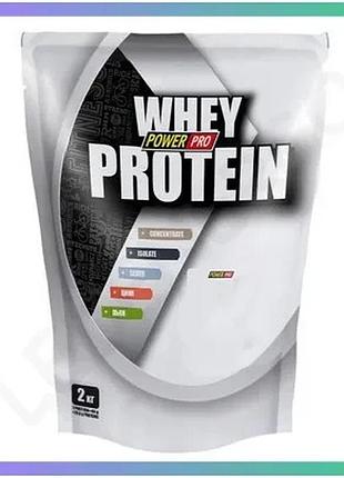 Протеин power pro whey protein 2 кг шоколад-брют с урсоловой кислотой для набора мышечной массы sku_fitsh_cn101-6