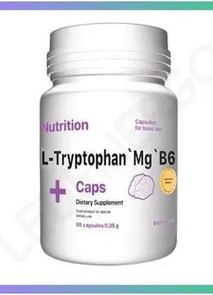 Амінокислота enthermeal l-tryptophan mg b6 60 капсул для поліпшення сну та нервової системи для доросл sku_fitsh_cn7566