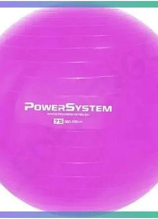 Мяч для фитнеса power system ps-4013 75 см розовый фитбол для упражнений и занятий спортом sku_fitsh_cn10664