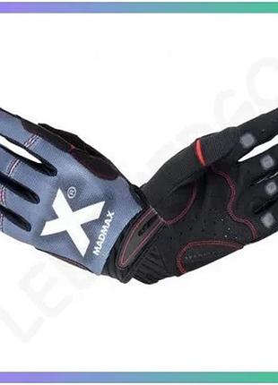 Рукавички для кросфіту mad max crossfit mxg 102 чорні сірі xxl для силових тренувань та фітнесу sku_fitsh_cn4190-5