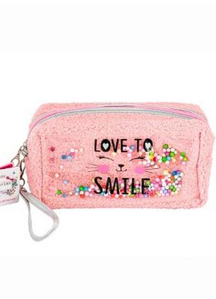 Дитяча косметичка "love to kiss" t24810(рожевий) плюшева