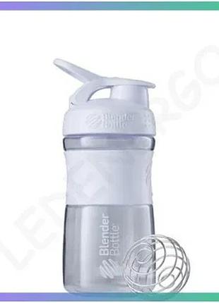 Шейкер blenderbottle sportmixer 590 мл белый с венчиком для воды и спортивных напитков sku_fitsh_cn4078