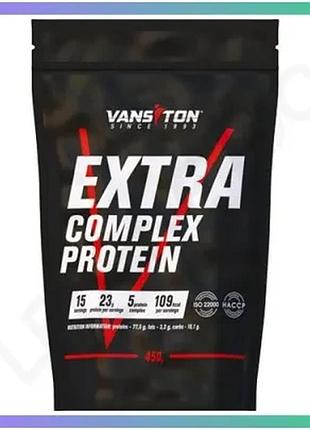 Протеїн vansiton extra complex protein 450 грамів банан для набору м'язової маси та відновлення енергі sku_fitsh_cn10402-1