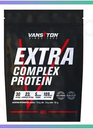 Протеїн vansiton extra complex protein 900 грам банан для набору м'язової маси та відновлення енергії sku_fitsh_cn10400-1