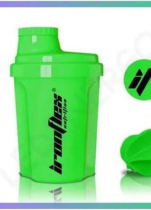 Шейкер ironflex nano 300 мл зеленый пластиковый шейкер для спортивных напитков и коктейлей sku_fitsh_cn3268