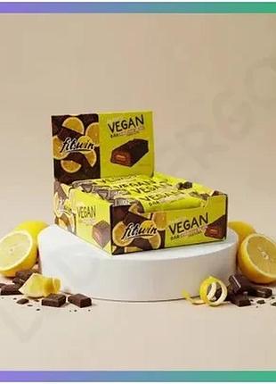 Веганские батончики fitwin vegan bar 12*50 г шоколад-лимон без сахара для веганов и вегетарианцев sku_fitsh_cn17193