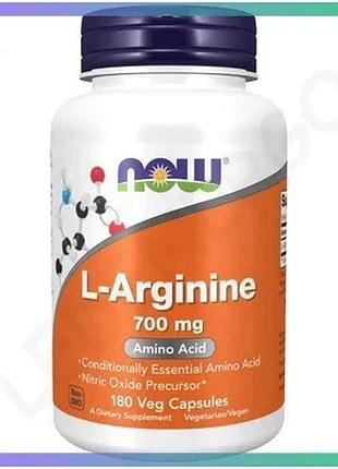 Аминокислота now l-arginine 700 мг 180 капсул для набора мышечной массы и повышения выносливости sku_fitsh_cn9249