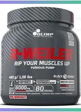 Передтренувальний комплекс olimp sport nutrition r-weiler 480 г кола для енергії і витривалості спорти sku_fitsh_cn7792-3