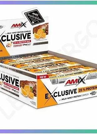 Протеиновый батончик amix exclusive protein bar 12*85 г шоколад-апельсин для быстрого перекуса 85 г sku_fitsh_cn15892-2
