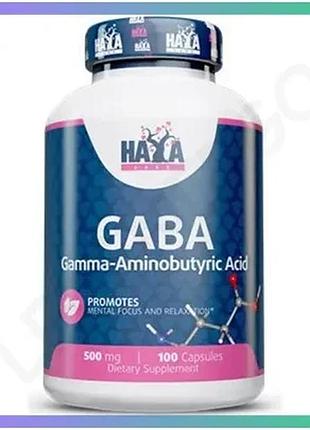 Аминокислота haya labs gaba 500 мг 100 капсул гамк для мозга и нервной системы для успокоения и похуде sku_fitsh_cn12033