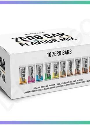 Протеиновый батончик biotech zero bar 50 г без сахара для энергии и восстановления 10 шт sku_fitsh_cn6845