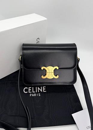 Celine classique triomphe bag in black