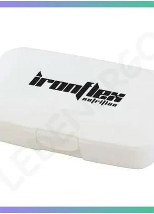 Таблетница ironflex pill box белая для хранения капсул и таблеток с пятью отделениями sku_fitsh_cn2251-1