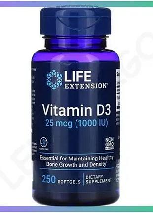 Витамины life extension vitamin d3 1000 iu 250 капсул для иммунной системы и здоровья костей sku_fitsh_cn10874