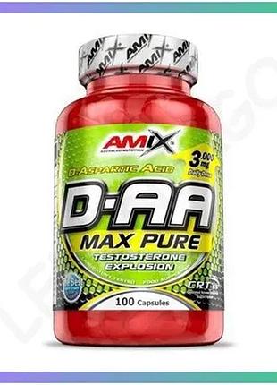 Стимулятор тестостерона amix d-aa 100 капсул для підвищення тестостерону для чоловіків і жінок sku_fitsh_cn12707