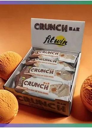 Протеиновый батончик fitwin crunch bar 25% 50 г мороженое-соленая карамель для активных людей перекус sku_fitsh_cn15979-1