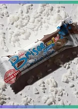 Батончик power pro brisee protein bar 25% без цукру 55 г кокос протеїновий перекус для дорослих sku_fitsh_cn12121-3