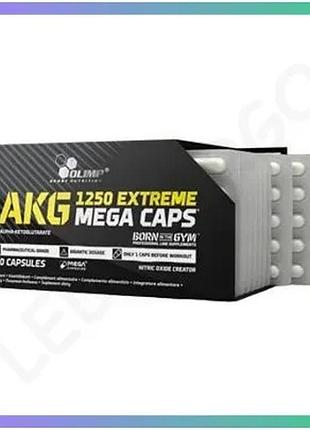 Амінокислота olimp aakg 1250 extreme mega caps 300 капсул для відновлення витривалості енергії та сили sku_fitsh_cn293