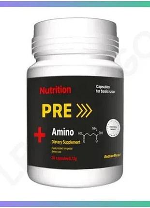 Амінокислота enthermeal pre amino+ 30 капсул для підвищення витривалості і енергії для дорослих sku_fitsh_cn7580